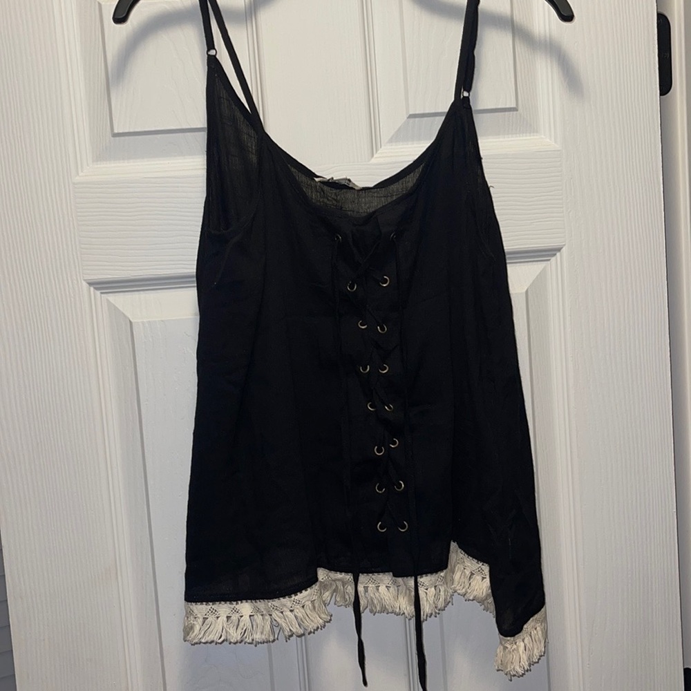 Black tank top